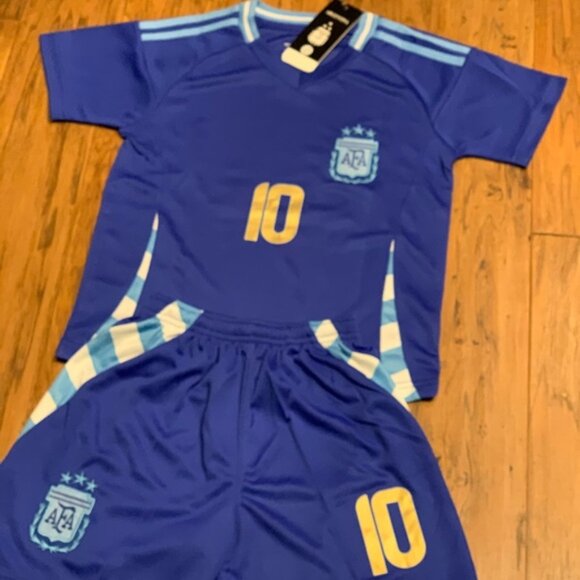 Large Messi Youth Barcelona Soccer Jersey Kit Kids - Picture 6 of 9